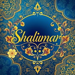 An artistic design centered around the name 'Shalimar', crafted in ornate, cursive typography