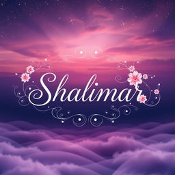 An exquisite design featuring the name 'Shalimar' in stylish, flowing script