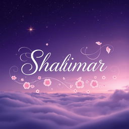 An exquisite design featuring the name 'Shalimar' in stylish, flowing script
