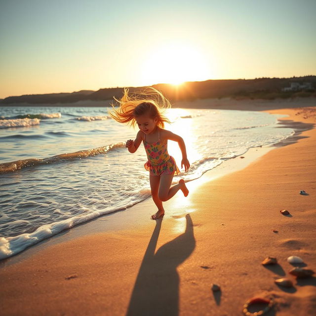 A picturesque beach scene with soft sand and gentle waves lapping at the shore