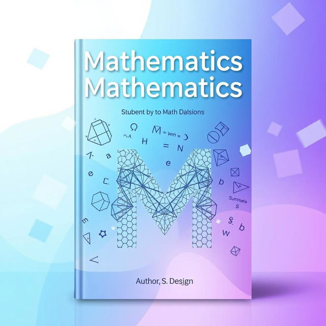 A visually striking mathematics book cover featuring a dynamic abstract design incorporating mathematical symbols like integrals, summations, and geometric shapes