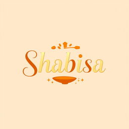 A logo design for a restaurant named 'Shabisa', featuring an elegant and modern style