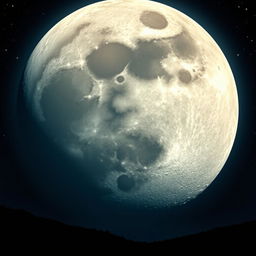 A stunning view of the moon, showcasing its craters and textures in vivid detail