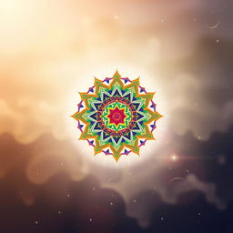 A mesmerizing wallpaper featuring an authentic Chandra Yantra, intricately designed with vibrant colors and detailed geometric patterns