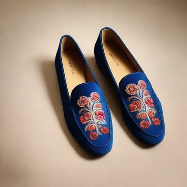 The high-end fashion brand launched a new line of loafers featuring intricate embroidery and luxurious materials.