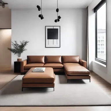 The sleek and modern apartment interior was adorned with minimalist décor, where a pair of leather loafers aligned with the overall aesthetic.