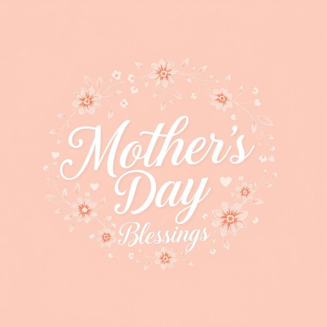 A beautiful and heartfelt Mother's Day card design that features the words "Mother's Day" prominently in elegant, flowing script