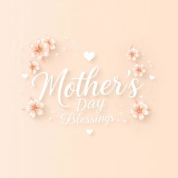 A beautiful and heartfelt Mother's Day card design that features the words "Mother's Day" prominently in elegant, flowing script