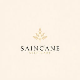 A sophisticated and elegant logo design for a luxury skincare brand, featuring a minimalist aesthetic