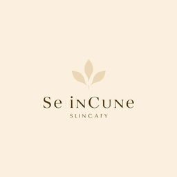 A sophisticated and elegant logo design for a luxury skincare brand, featuring a minimalist aesthetic