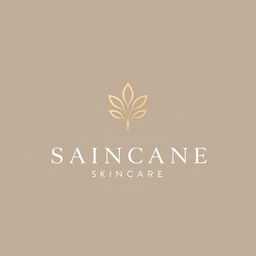 A sophisticated and elegant logo design for a luxury skincare brand, featuring a minimalist aesthetic