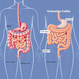 An informative medical illustration showcasing the human digestive system