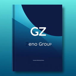 A stylish cover design for an annual notebook featuring a modern and professional layout