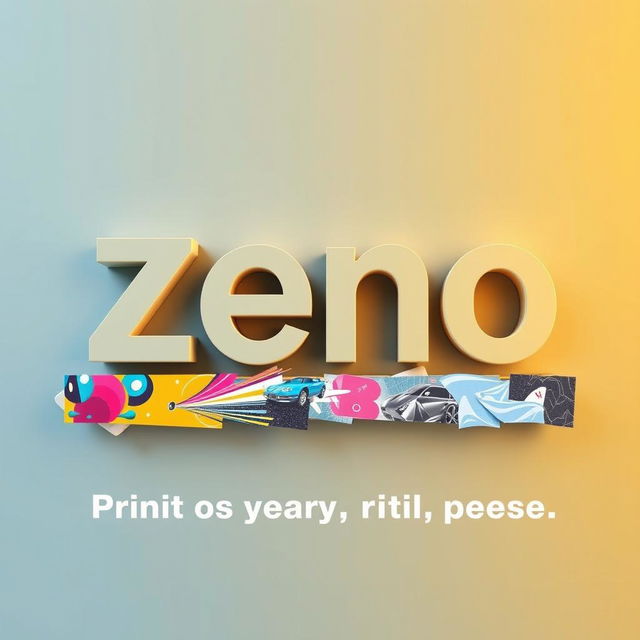 A minute-long motion graphic that creatively displays the name 'Zeno Brothers Group for Advertising' in a bold and eye-catching font