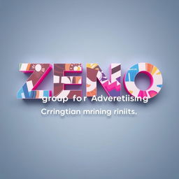 A minute-long motion graphic that creatively displays the name 'Zeno Brothers Group for Advertising' in a bold and eye-catching font