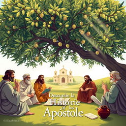 An engaging and educational illustration depicting the history of the apostles of Jesus
