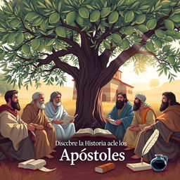 An engaging and educational illustration depicting the history of the apostles of Jesus