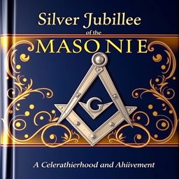 A beautiful and elegant cover design for a book celebrating the Silver Jubilee of a Masonic Lodge