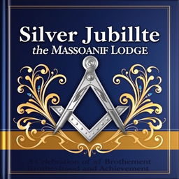 A beautiful and elegant cover design for a book celebrating the Silver Jubilee of a Masonic Lodge