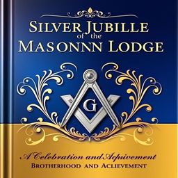 A beautiful and elegant cover design for a book celebrating the Silver Jubilee of a Masonic Lodge