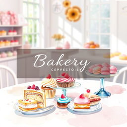 A beautiful display of delicious desserts including cupcakes, macarons, and pastries artistically arranged on an elegant table