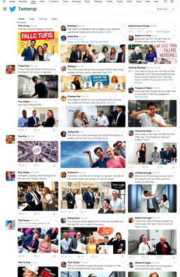 A vibrant and engaging Twitter feed showcasing trending topics, engaging posts, and diverse voices
