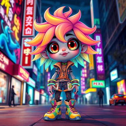 A Pexil character, featuring a vibrant and stylized design