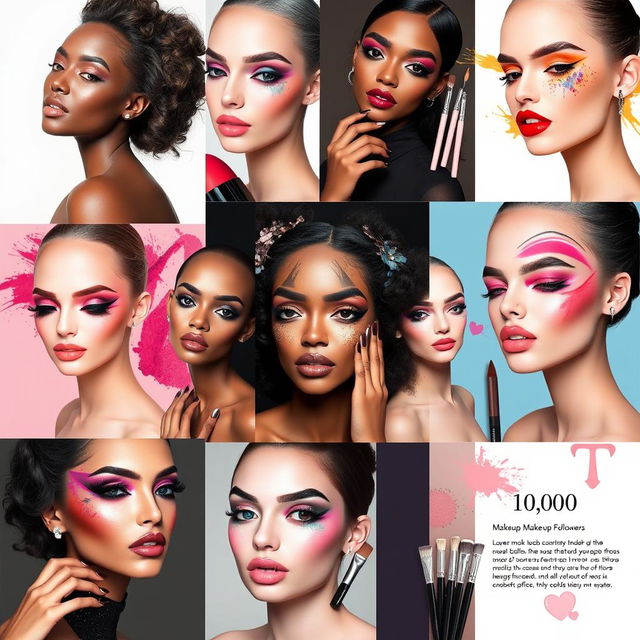 An Instagram page with 10,000 followers dedicated to makeup artistry