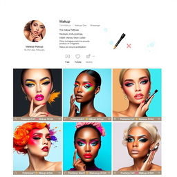 An Instagram page with 10,000 followers dedicated to makeup artistry