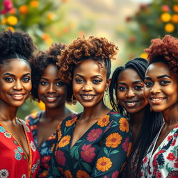 A stunning portrait of diverse women from various ethnic backgrounds, showcasing their beauty and strength