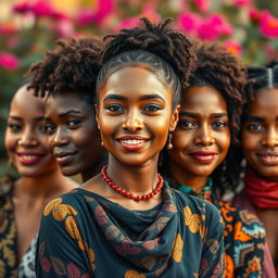 A stunning portrait of diverse women from various ethnic backgrounds, showcasing their beauty and strength