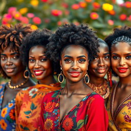 A stunning portrait of diverse women from various ethnic backgrounds, showcasing their beauty and strength