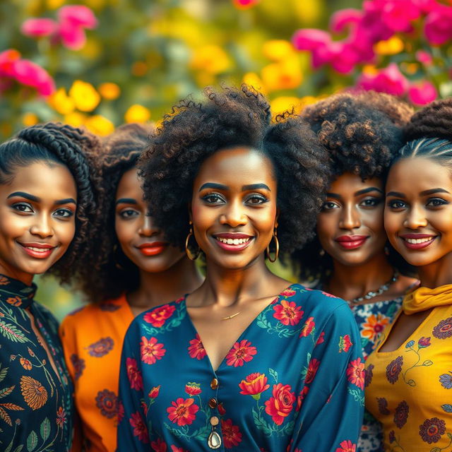 A stunning portrait of diverse women from various ethnic backgrounds, showcasing their beauty and strength