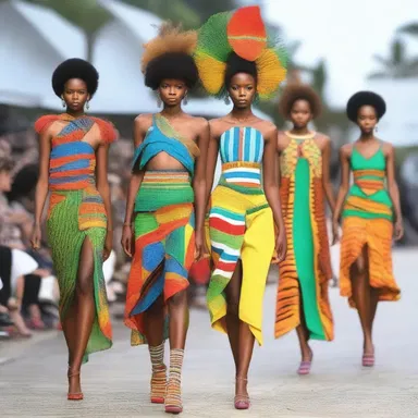 The fashion designers showcased a collection inspired by the vibrant Madagascan culture.