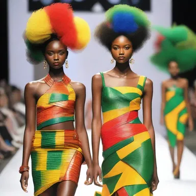 The fashion designers showcased a collection inspired by the vibrant Madagascan culture.