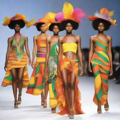 The fashion designers showcased a collection inspired by the vibrant Madagascan culture.