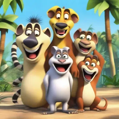 The animated Madagascan characters brought excitement and laughter to children's cartoons.