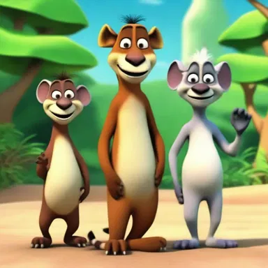 The animated Madagascan characters brought excitement and laughter to children's cartoons.