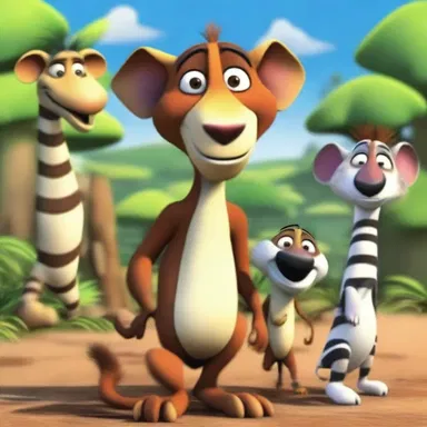 The animated Madagascan characters brought excitement and laughter to children's cartoons.