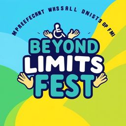 A vibrant and inclusive logo for a festival named 'BEYOND LIMITS FEST'