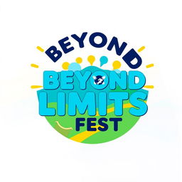 A vibrant and inclusive logo for a festival named 'BEYOND LIMITS FEST'