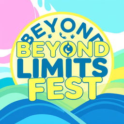 A vibrant and inclusive logo for a festival named 'BEYOND LIMITS FEST'