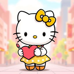 A cute, stylized Hello Kitty character inspired by the romantic comedy 'How to Lose a Guy in 10 Days'