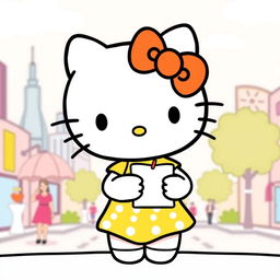 A cute, stylized Hello Kitty character inspired by the romantic comedy 'How to Lose a Guy in 10 Days'