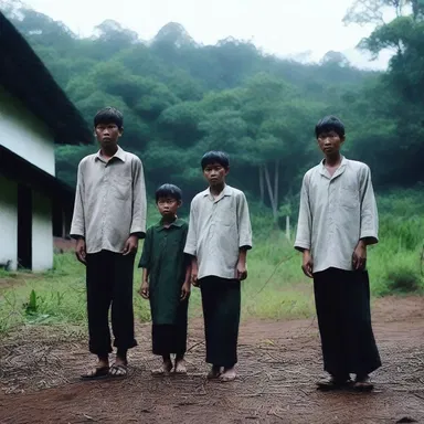 The horror movie was set in a small Malayan village haunted by supernatural entities.