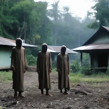 The horror movie was set in a small Malayan village haunted by supernatural entities.