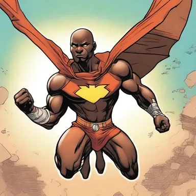 The Malian superhero in the comic book series has incredible strength and the ability to fly.
