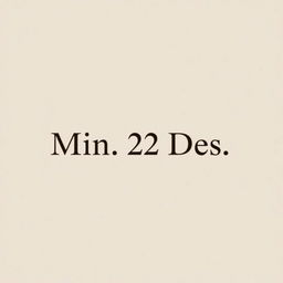 The text "Min, 22 Des" on a simple, elegant background, maintaining the same font and color used in the original text "Sen, 25 Des"