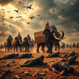 A dramatic scene depicting the legendary battle against the Kaaba, with a powerful king confronting the distant Kaaba, located in Mecca