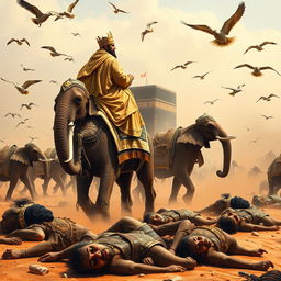 A dramatic historical scene of the battle against the Kaaba